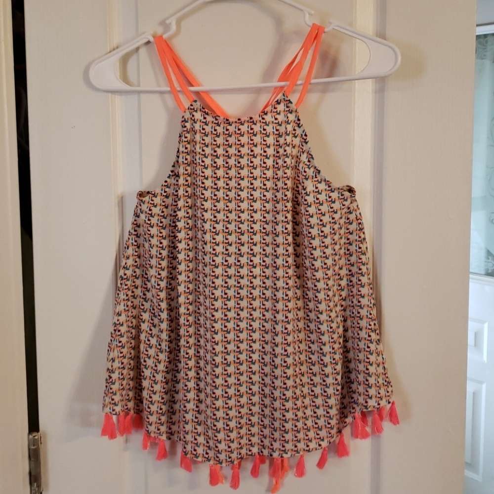 NWOT Miss Me Criss Cross Tank